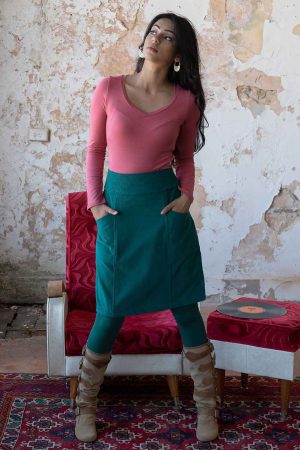 Aalia Corduroy Skirt Everglade