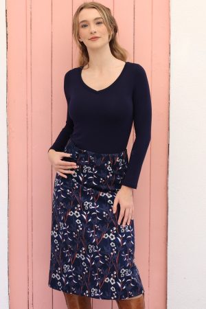 Belt Loop Corduroy Skirt Meadow